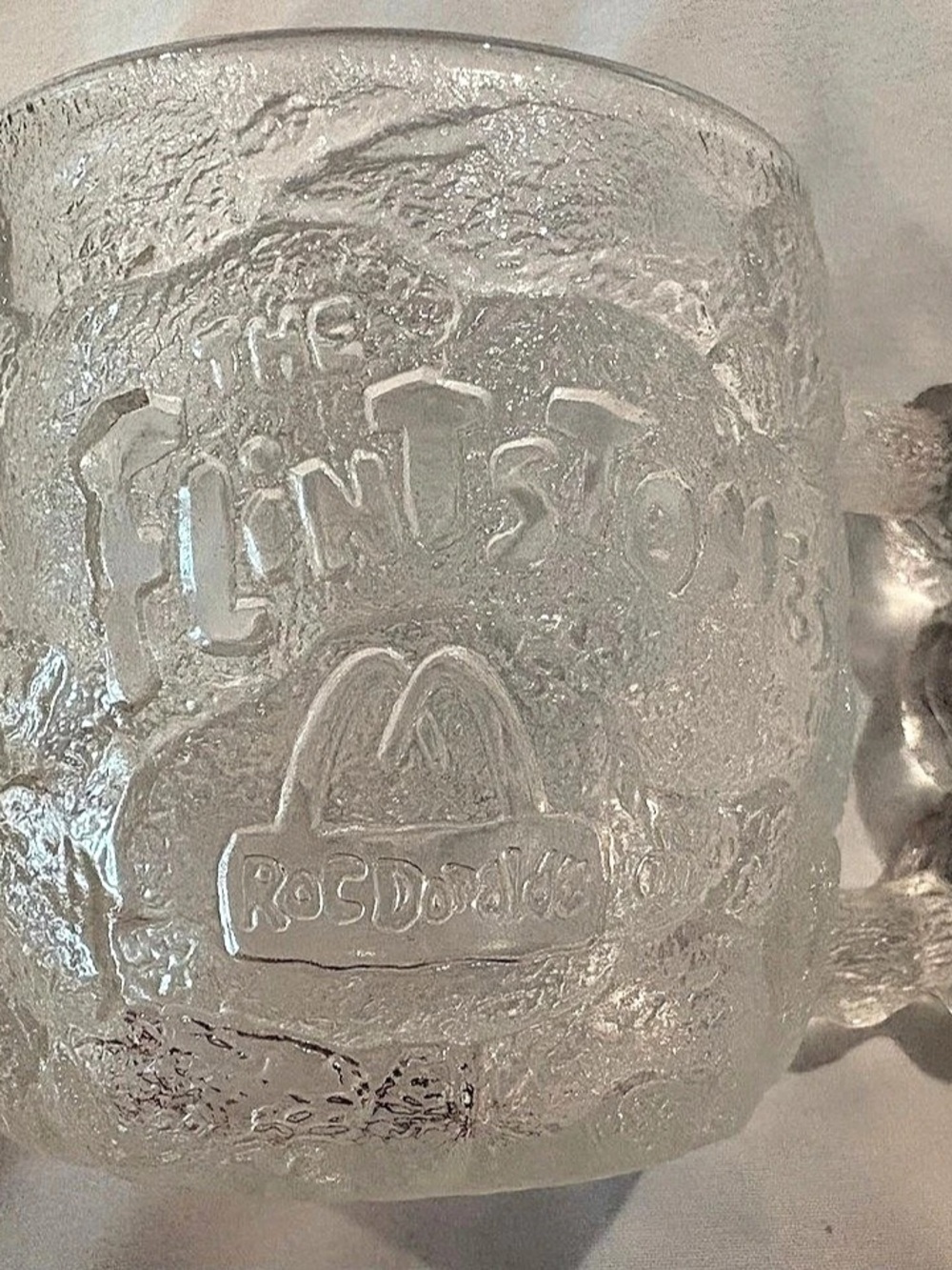 McDonald's The Flintstones Rocky Road Mug Clear Glass